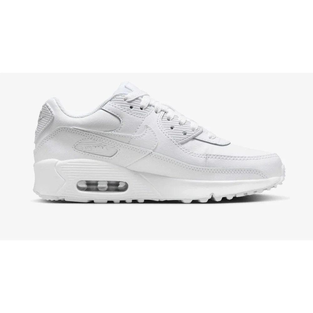 Big Kids Size 6Y- Nike Air Max 90 GS Sneakers White Running Shoes HF6358-102